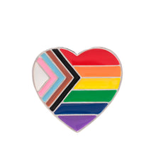 Load image into Gallery viewer, Daniel Quasar Flag Heart Lapel Pins - Fundraising For A Cause