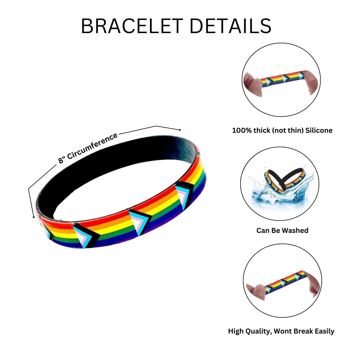 Daniel Quasar Flag Silicone Bracelet Wristbands - Fundraising For A Cause