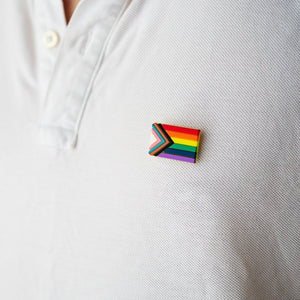 Daniel Quasar Progress Pride Flag Silicone Flag Pins - Fundraising For A Cause