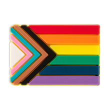 Load image into Gallery viewer, Daniel Quasar Progress Pride Flag Silicone Flag Pins - Fundraising For A Cause