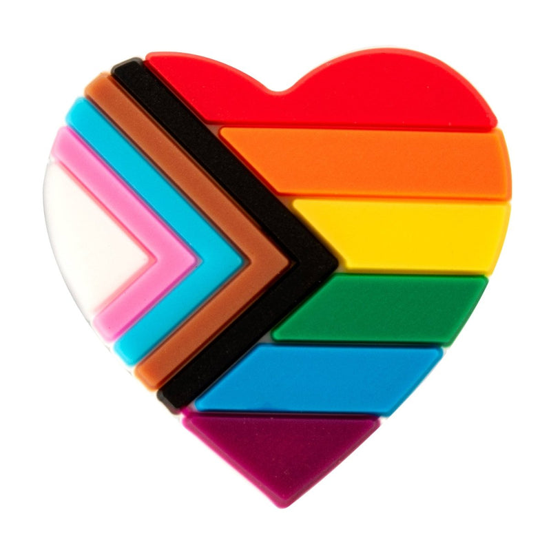 Daniel Quasar Progress Pride Heart Silicone Pins - Fundraising For A Cause