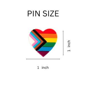 Daniel Quasar Progress Pride Heart Silicone Pins - Fundraising For A Cause