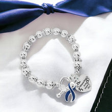 Load image into Gallery viewer, Dark Blue Ribbon Where There is Love Bracelets - Fundraising For A Cause