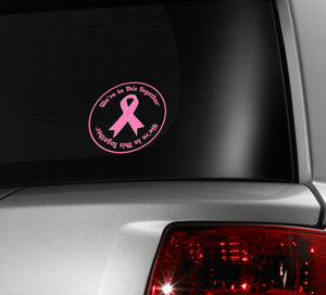 Pink Ribbon Car Window Decal