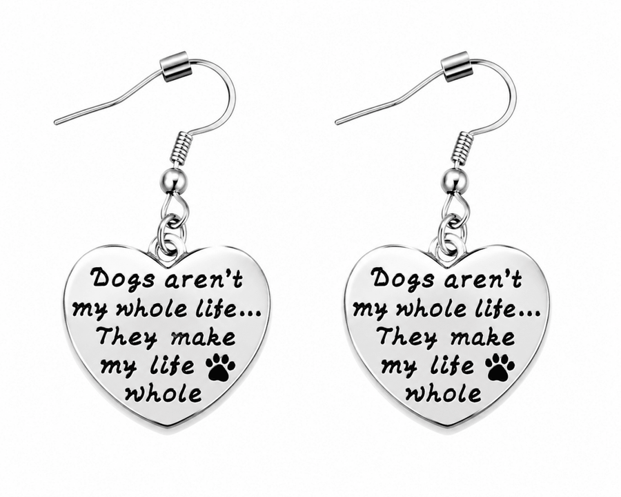 Dogs Aren't My Whole Life Hanging Earrings - Fundraising For A Cause