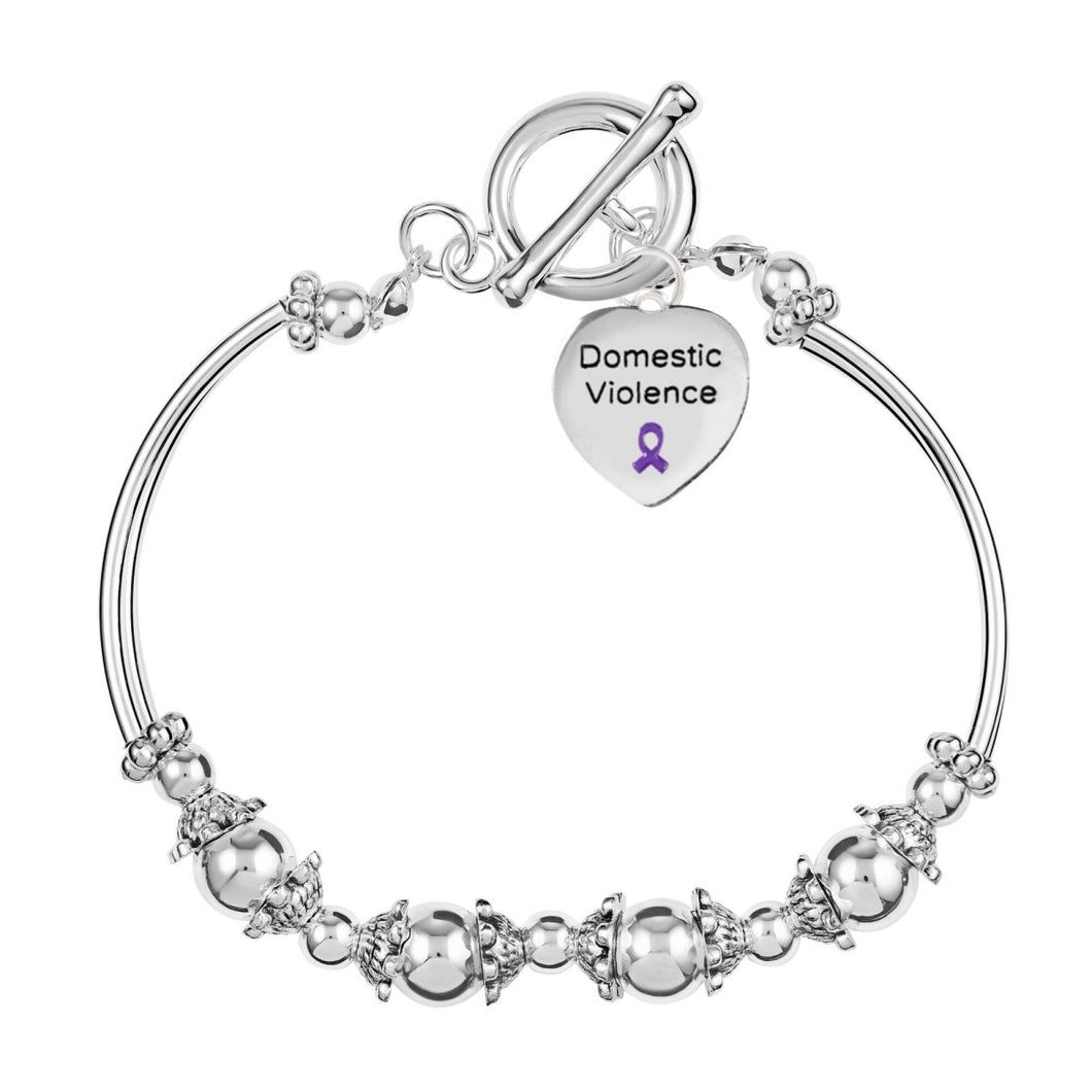 Domestic Violence Awareness Partial Beaded Bracelets - Fundraising For A Cause