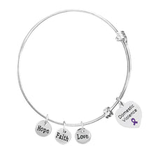 Load image into Gallery viewer, Domestic Violence Heart Retractable Charm Bracelets - Fundraising For A Cause