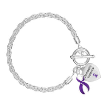 Load image into Gallery viewer, Domestic Violence Purple Ribbon Rope Bracelets - Fundraising For A Cause