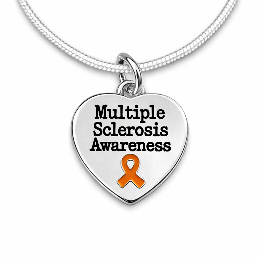 Multiple sclerosis awareness pendant necklace
