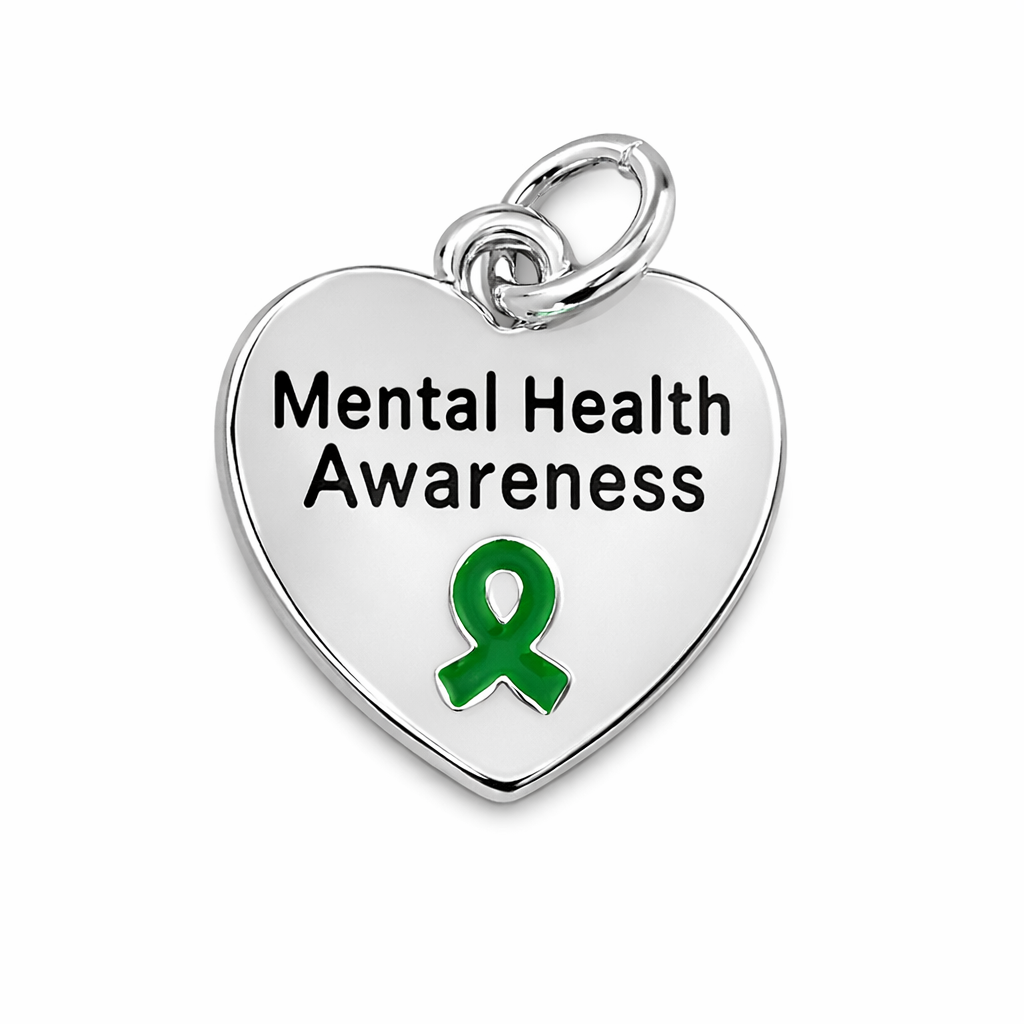 Mental Health Heart Charms in Bulk