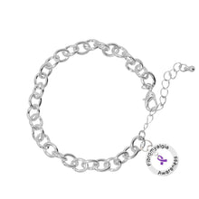 Load image into Gallery viewer, Fibromyalgia Awareness Circle Chunky Charm Bracelets - Fundraising For A Cause