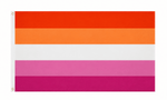 Sunset Lesbian 3 Feet by 5 Feet Nylon PRIDE Flag - Fundraising For A Cause