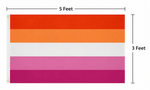 Sunset Lesbian 3 Feet by 5 Feet Nylon PRIDE Flag - Fundraising For A Cause