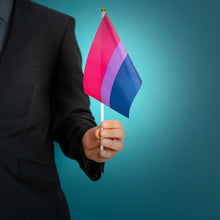 Load image into Gallery viewer, Small Bisexual Flags on a Stick