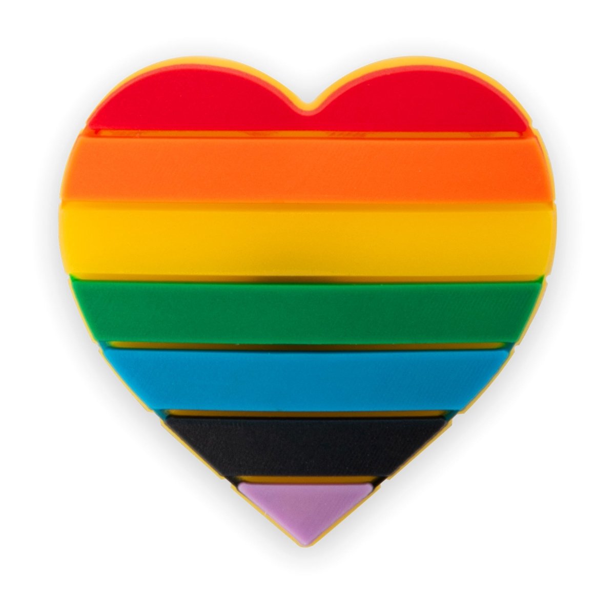 Gay Pride Rainbow Heart Silicone Pins - Fundraising For A Cause