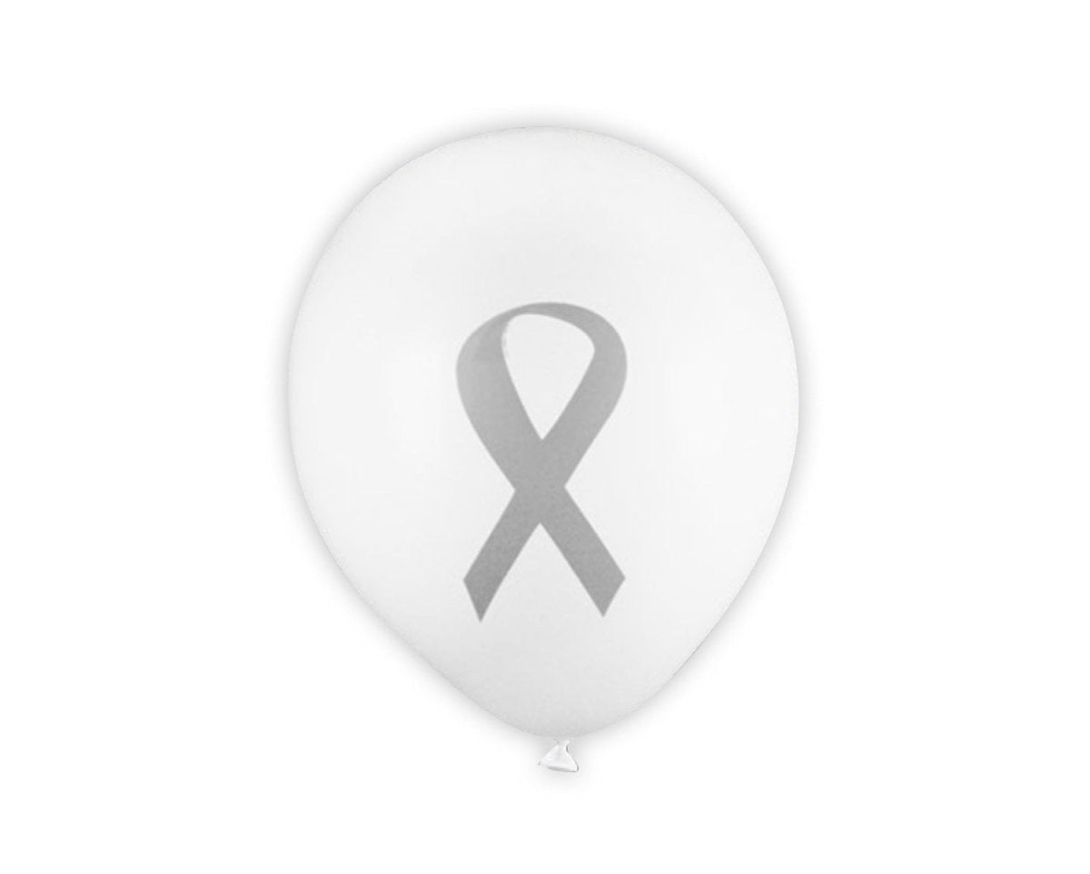 Gray Ribbon Balloons - Fundraising For A Cause