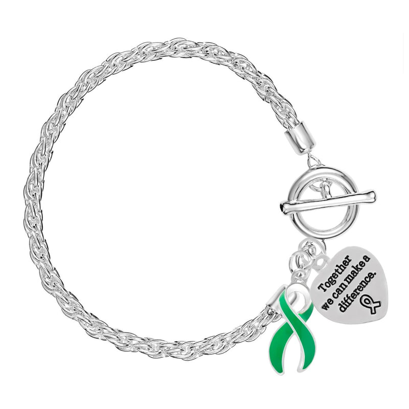 Green Ribbon Awareness Charm Bracelets - Fundraising For A Cause
