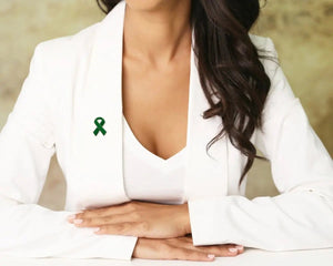 Green Ribbon Awareness Pins - Fundraising For A Cause