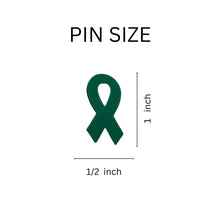 Load image into Gallery viewer, Green Silicone Ribbon Pins - Fundraising For A Cause