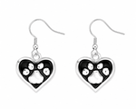 Paw Print Heart Earrings - Fundraising For A Cause