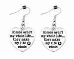 Horses Aren't My Whole Life Earrings - Fundraising For A Cause