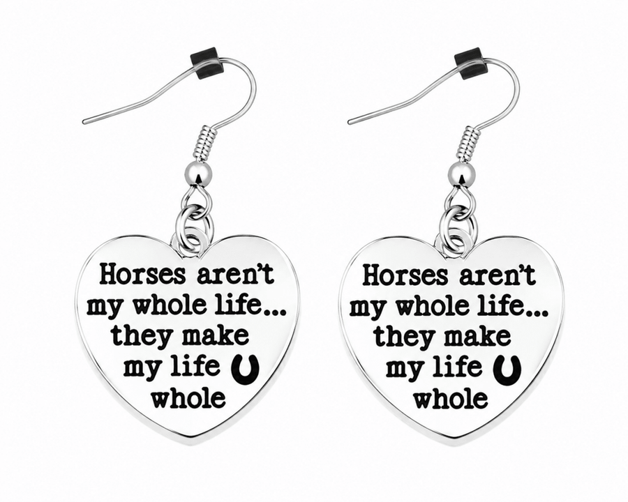 Horses Aren't My Whole Life Earrings - Fundraising For A Cause