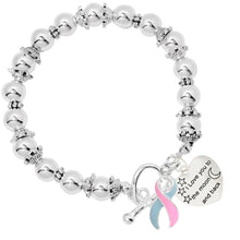 Load image into Gallery viewer, I Love You Pink &amp; Blue Ribbon Awareness Charm Beaded Bracelets - Fundraising For A Cause