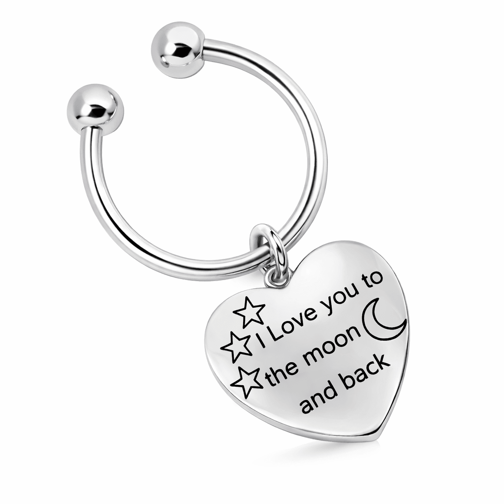 I Love You To The Moon And Back Horsehoe Key Chains - Fundraising For A Cause