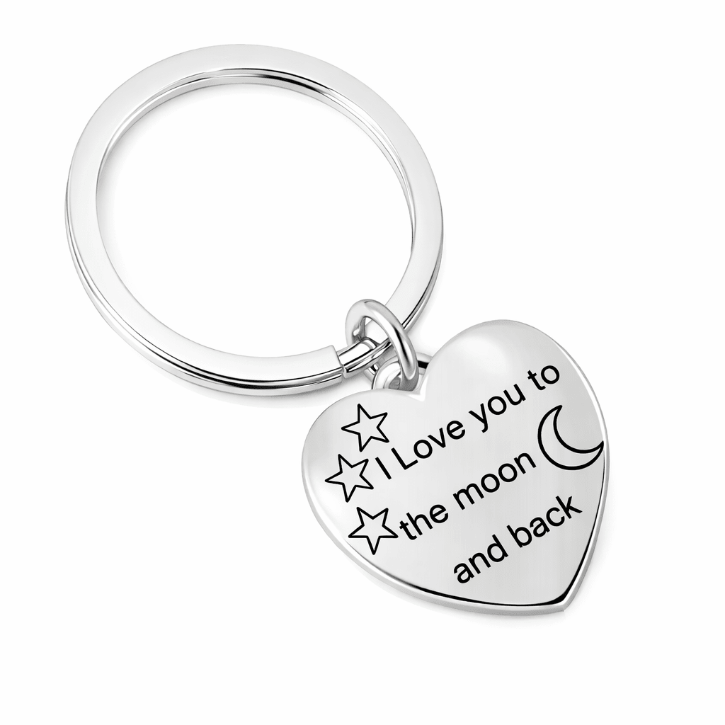 I Love You To The Moon And Back Split Ring Key Chains - Fundraising For A Cause
