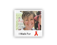 Load image into Gallery viewer, I Walk For Red Ribbon Photo Pins - Fundraising For A Cause