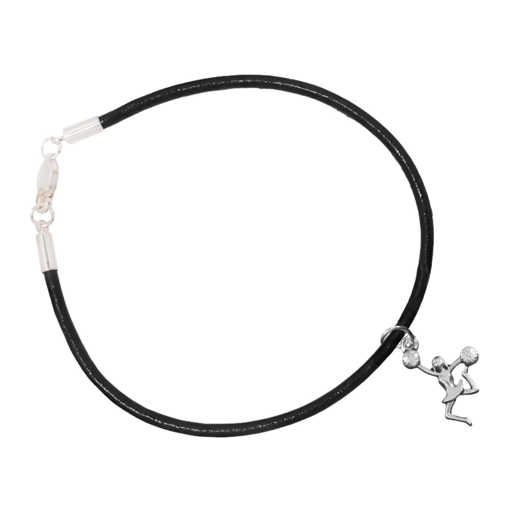 Jumping Cheerleader Leather Cord Bracelets - Fundraising For A Cause