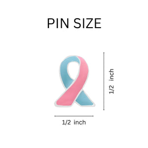 Lapel Pink & Blue Ribbon Pins - Fundraising For A Cause