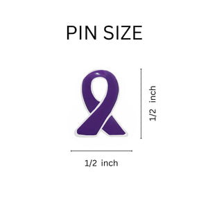 Lapel Purple Ribbon Pins - Fundraising For A Cause