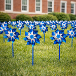 Large 6 Inch Blue Pinwheels for Child Abuse Prevention - Fundraising For A Cause
