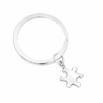 Large Autism Puzzle Piece Round Key Chains - Fundraising For A Cause