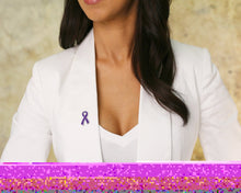 Load image into Gallery viewer, Large Flat Alzheimer&#39;s Awareness Ribbon Pins - Fundraising For A Cause