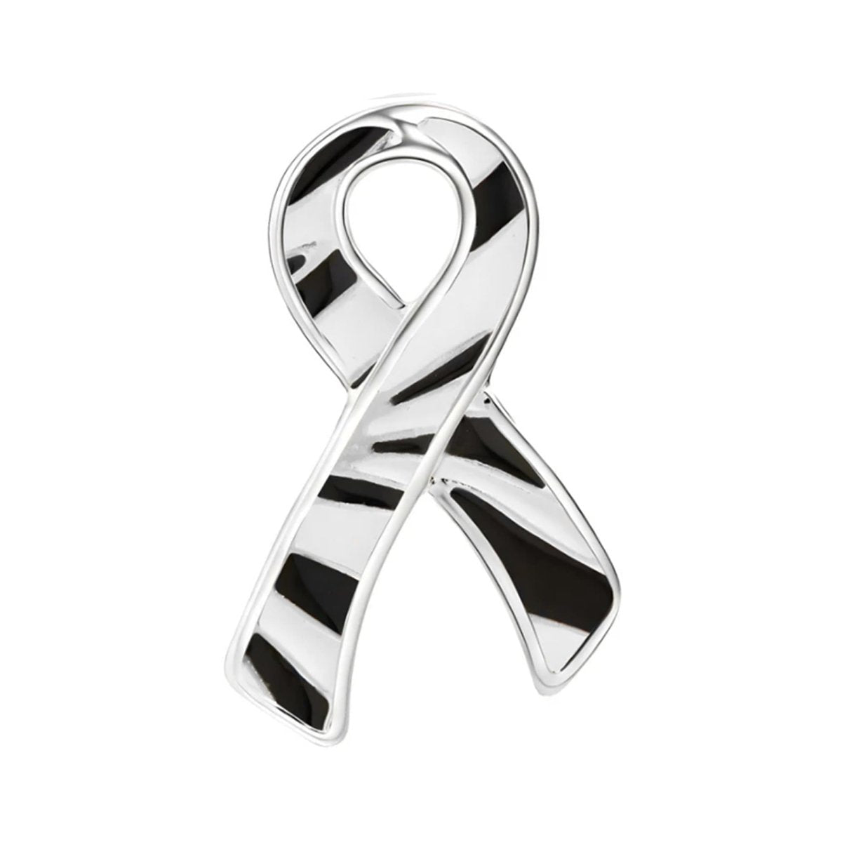 Large Flat Zebra Print Ribbon Pins - Fundraising For A Cause