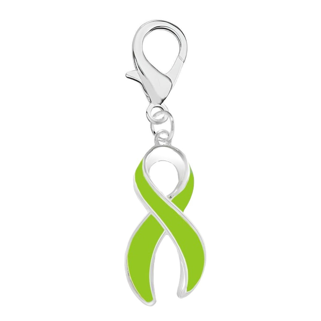 Large Lime Green Ribbon Hanging Charms - Fundraising For A Cause