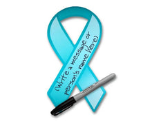 Load image into Gallery viewer, Large Paper Teal Ribbons (50 Ribbons) - Fundraising For A Cause