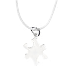 Large Silver Puzzle Piece Necklaces - Fundraising For A Cause