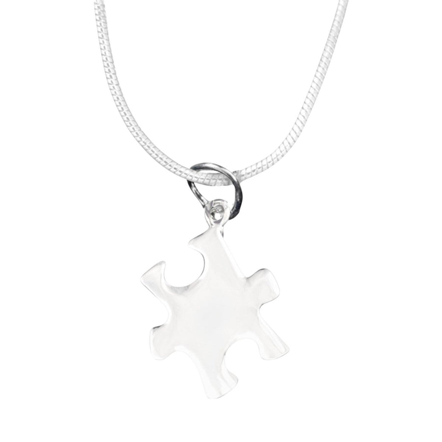 Large Silver Puzzle Piece Necklaces - Fundraising For A Cause