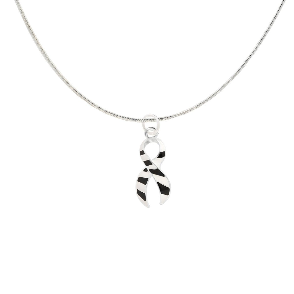 Large Zebra Print Ribbon Necklaces - Fundraising For A Cause