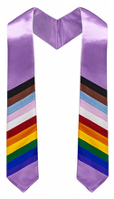 Load image into Gallery viewer, Lavender Graduation Stole with Daniel Quasar Flag Design - Fundraising For A Cause