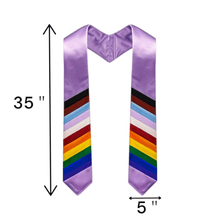 Load image into Gallery viewer, Lavender Graduation Stole with Daniel Quasar Flag Design - Fundraising For A Cause