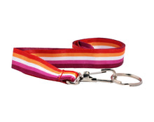 Load image into Gallery viewer, Lesbian Pride Flag Colored Lanyards - Fundraising For A Cause