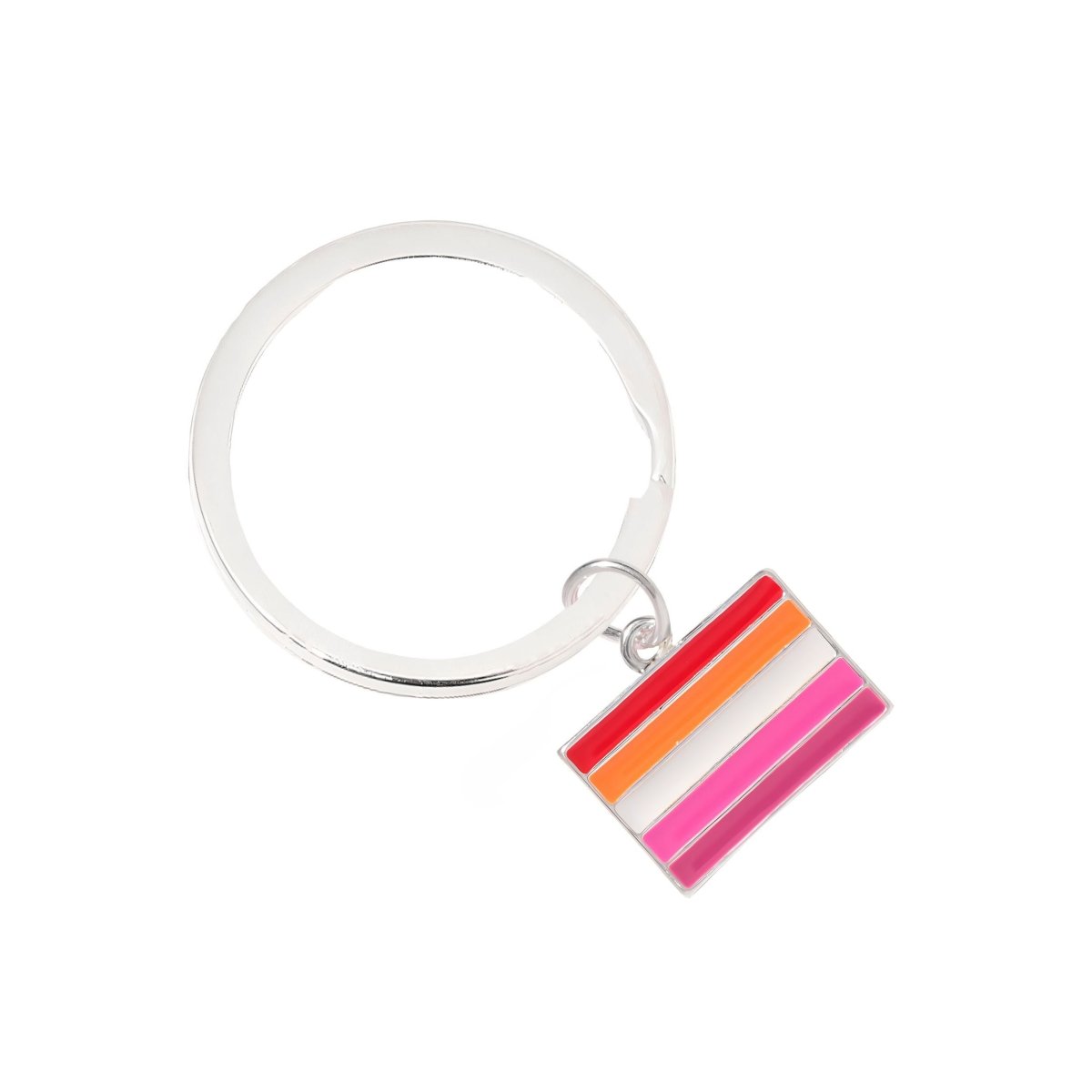 Lesbian Sunset Flag Split Ring Key Chains - Fundraising For A Cause