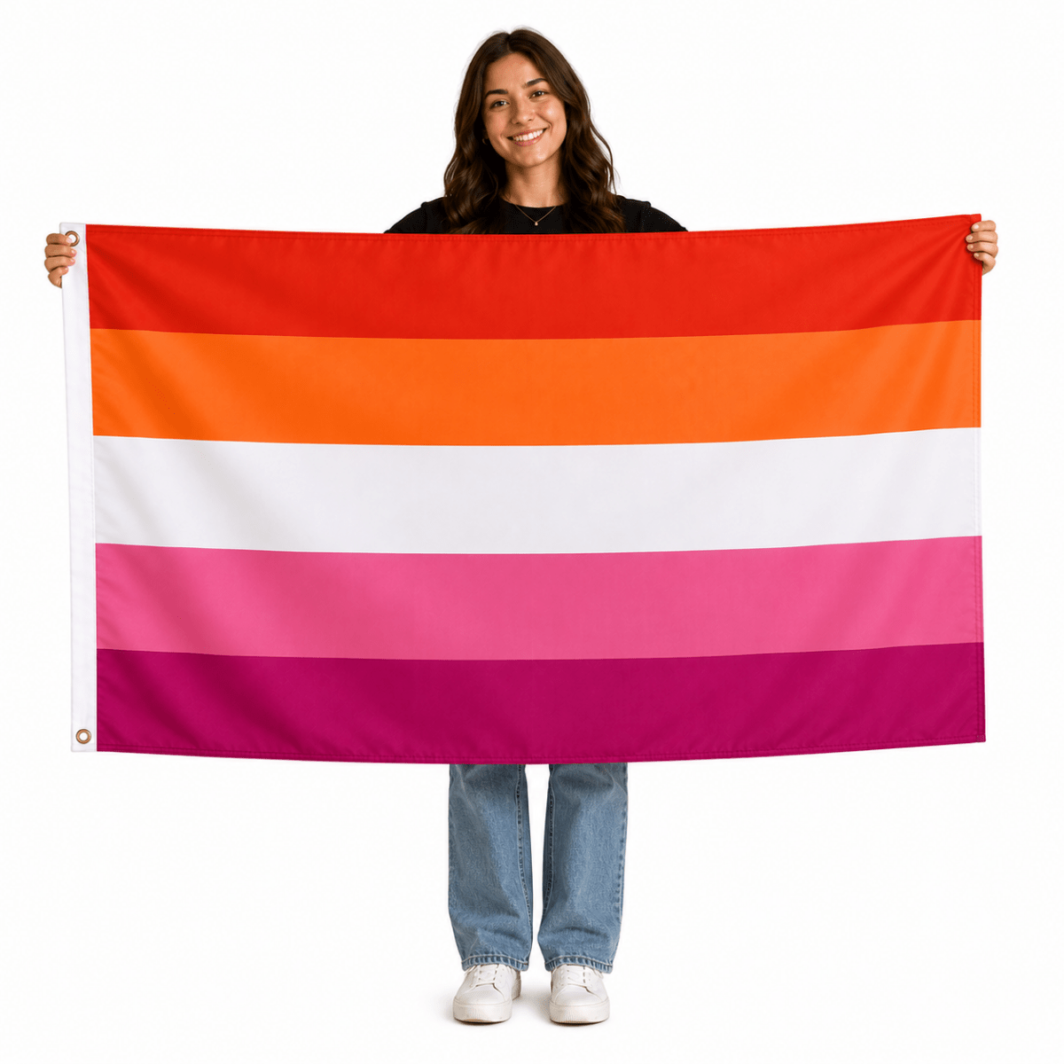 Sunset Lesbian 3 Feet by 5 Feet Nylon PRIDE Flag - Fundraising For A Cause