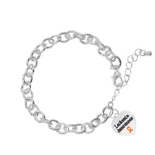 Load image into Gallery viewer, Leukemia Awareness Heart Charm Chained Style Bracelets - Fundraising For A Cause