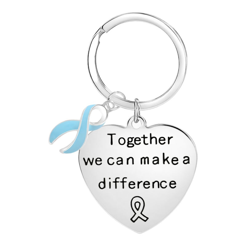 Light Blue Ribbon Key Chains - Fundraising For A Cause