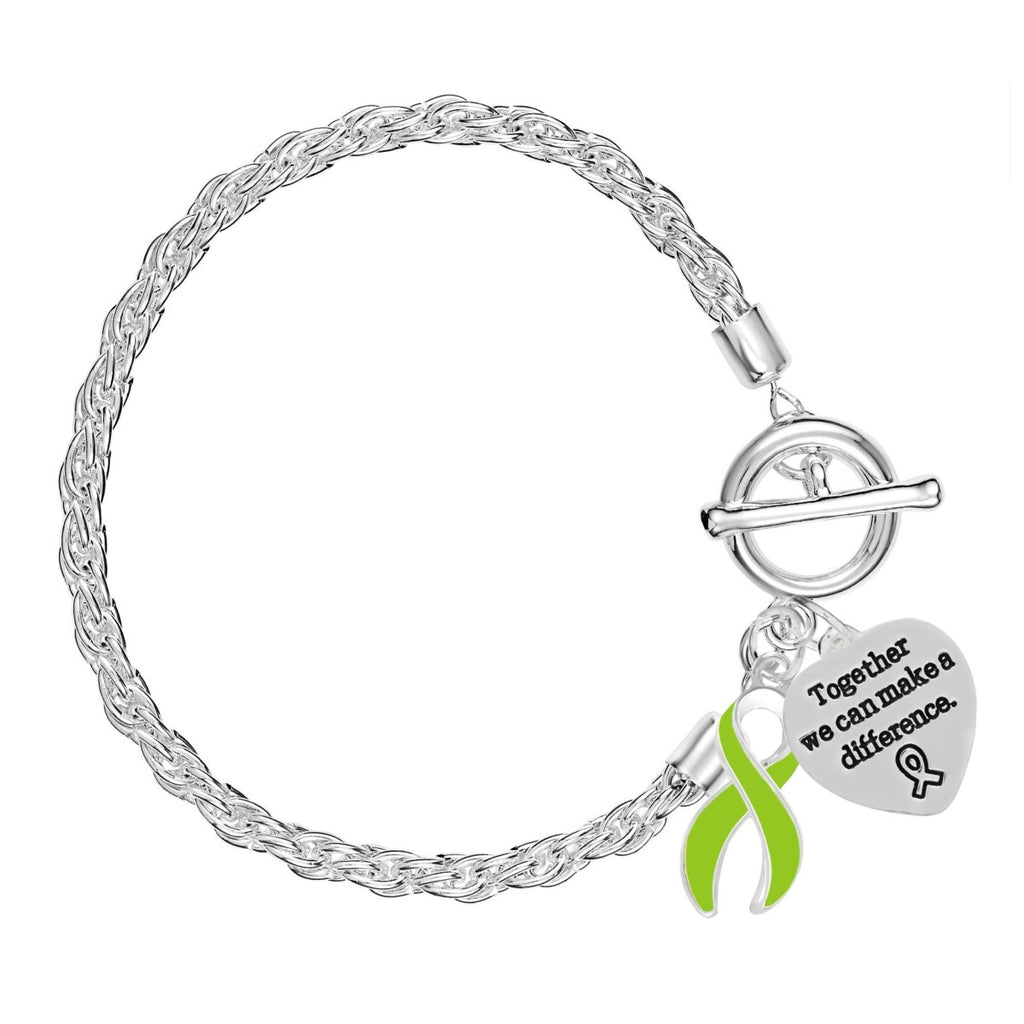 Lime Green Ribbon Rope Bracelets - Fundraising For A Cause